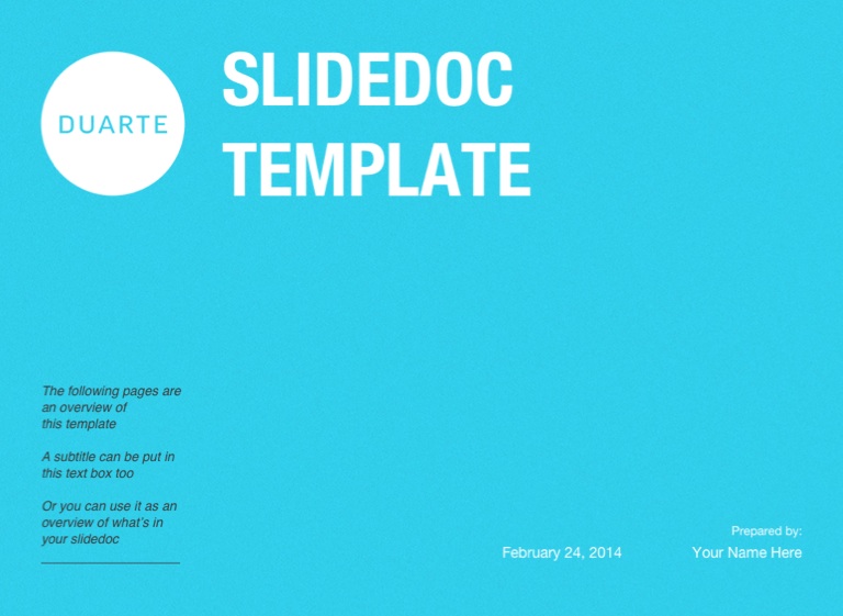 Slide Doco Example Duarte SlideDoc Template #2 on FlowVella - Presentation Software for ...