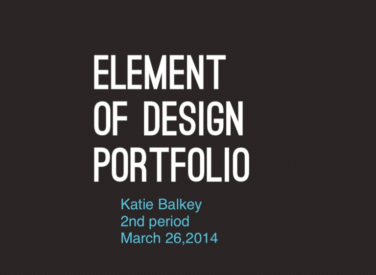 Element of Design Portfolio on FlowVella - Presentation Software for ...