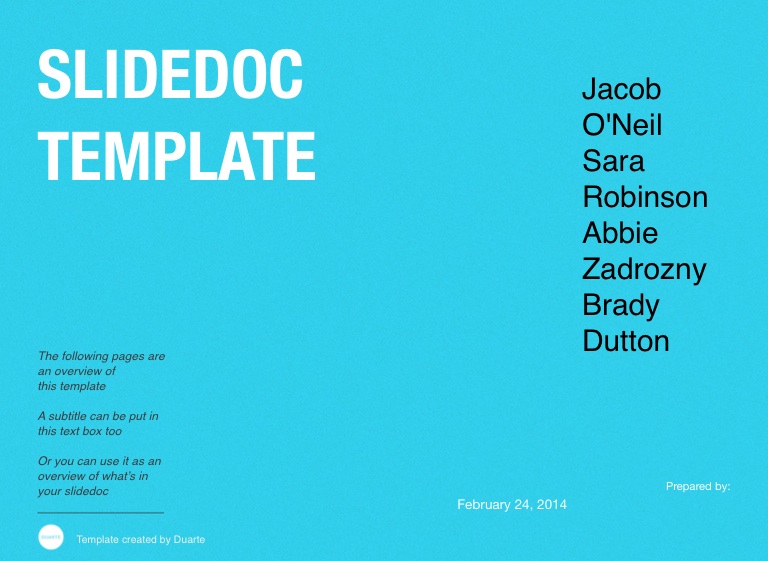 Sample Slidedoc Duarte SlideDoc Template #2 on FlowVella - Presentation Software for ...