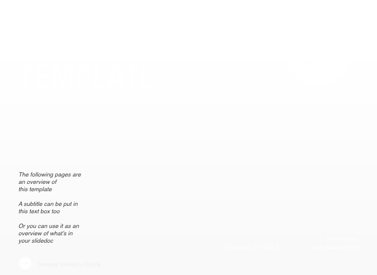 Duarte SlideDoc Template 2 on FlowVella Presentation Software for
