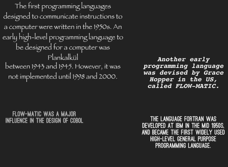 History of program languages - Screen 2 on FlowVella - Presentation ...