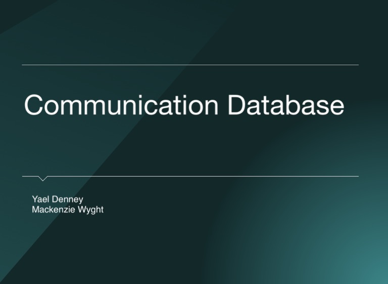 Exe Communciation Database Communication Database 1 on FlowVella - Presentation Software for Mac ...