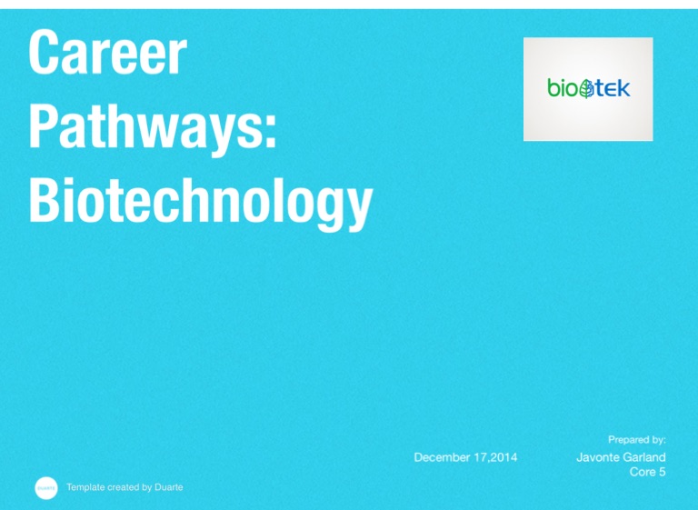 Career Pathways Biotechnology on FlowVella - Presentation Software for ...