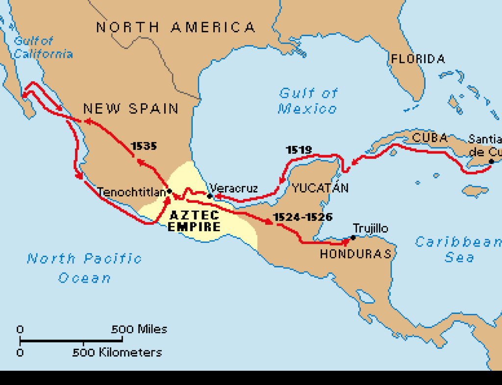 Aztec Empire Tenochtitlan Map